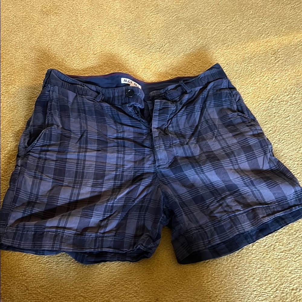 Alex Mill Blue Flat Front Shorts Classic Design